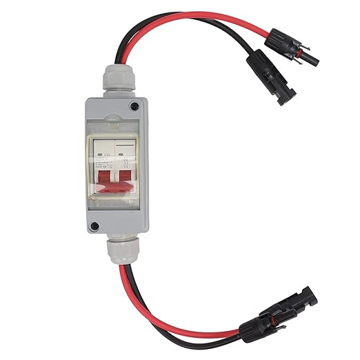 Solar Disconnect Switch, 30 Amp Solar Panel Disconnect Switch, Outdoor Small Breaker Box, Miniature Circuit Breaker 1000V