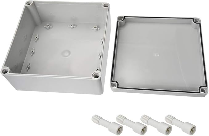 Co. 8" x 8" x 4" Weather & Dust Proof PS Plastic Junction Conduit Box, Electronics enclosure 4 PACK