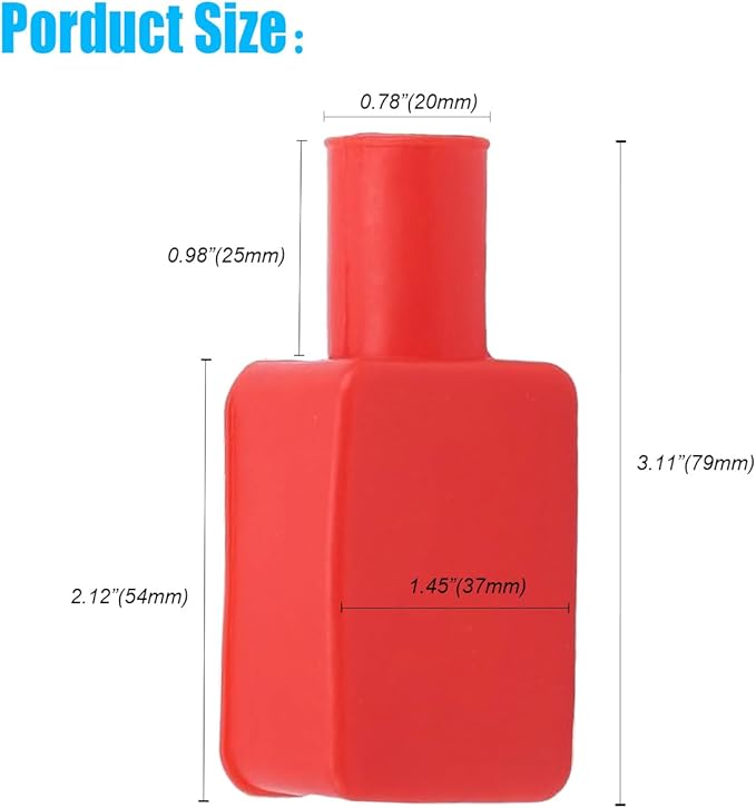 Battery Terminal Cover Flexible positive and negative battery terminal protectors Car Insulating Battery Cover Red and Black Top Post Cap for Car Motorcycle Truck 6Pcs