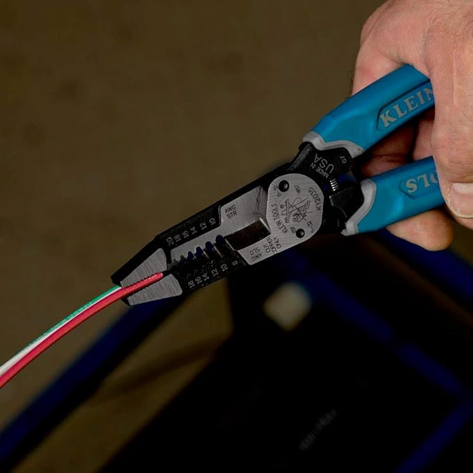 Klein Tools K12035 Klein-Kurve Wire Cutters, Made in USA, Heavy Duty Wire Stripping Tool