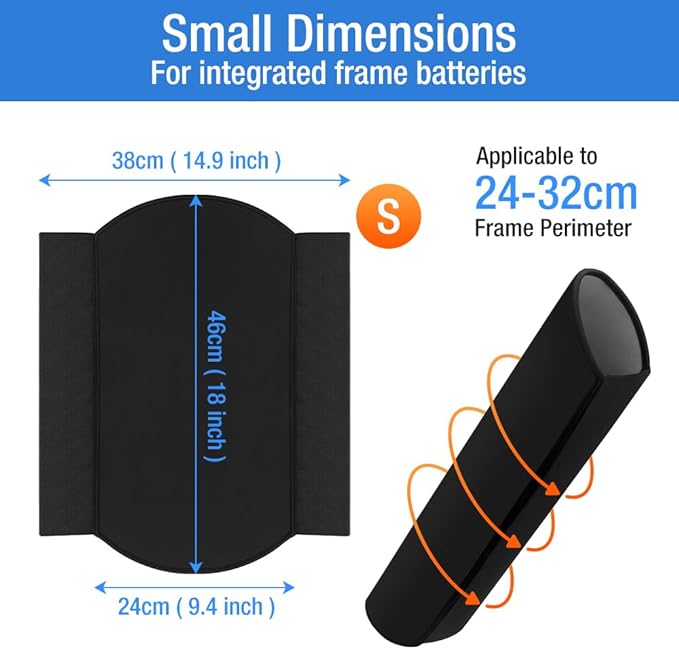 S/M/L Sizes Battery Cover for Electric Bicycles, Ebike Frame Battery Protector Cover