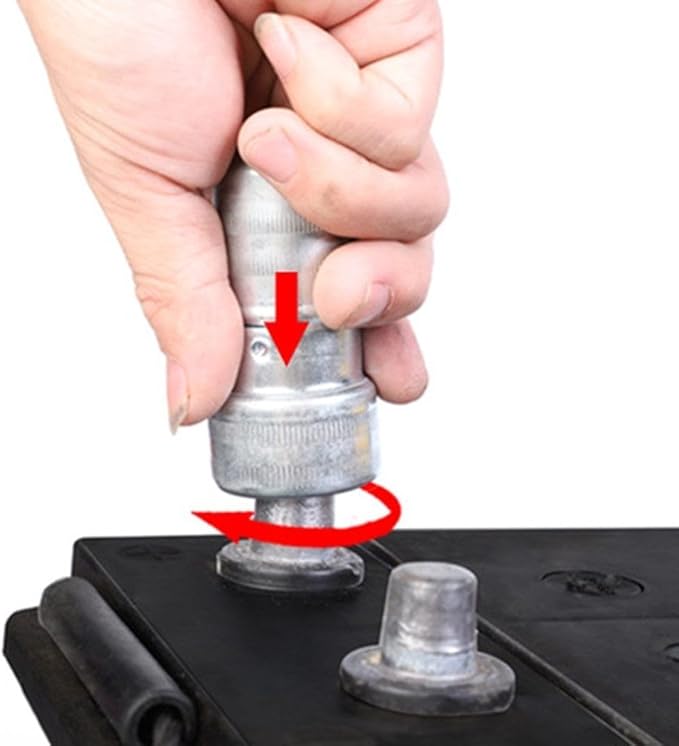 FABULETTA Car Battery Terminal Cleaning Brush, Battery Terminal Cleaner, Top/Side Post and Terminal Connector Cleaning Tool for Car, SUV, Truck, RV