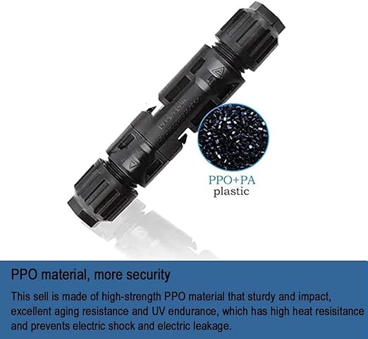 100PCS/50 Pairs Solar Connectors M-C-4 Male/Female IP67 Waterproof Solar Panel Cable Connectors with 2 PCS Spanners