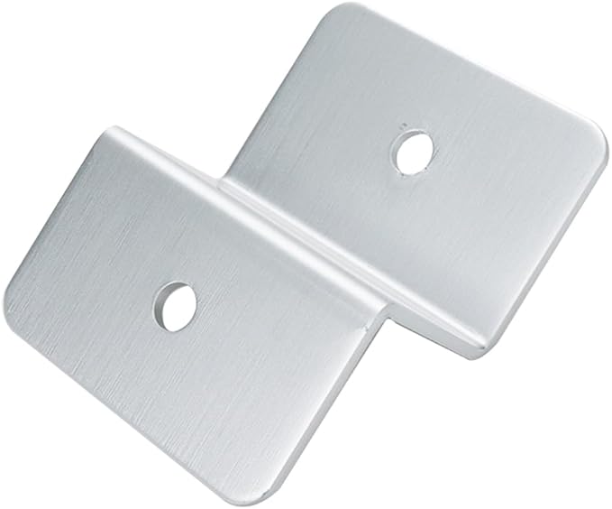KUMGROT 4 Sets Solar Panel Brackets Aluminum Alloy Z Brackets for Solar Panels Roof RV Boat Off Grid, Silver