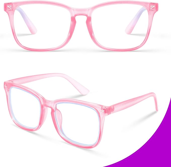 VISOONE Blue Light Blocking Glasses Square with Anti Computer Glare for Gaming Women and Men MONTANA