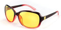 FEISEDY Classic Womens Night Glasses Driving Anti Glare Wrap Around Yellow Sunglasses B2548