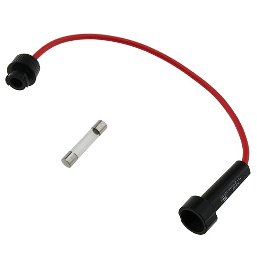 6IN1 Wired Mounting Fuse Holder with 5pcs 6x30mm 1A Fuse
