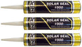 NPC #900 Solar Seal 3 Pack - for Metal Roofing Flashing/Panels, Vinyl and Fiber Cement Siding, Fiberglass, Cedar, Brick & Masonry, Sky Lights, Sun Rooms, Truck RV Trailers, Flashing (3, Brown)