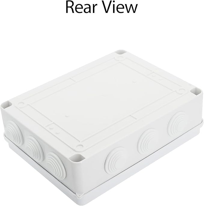 LeMotech Junction Box, ABS Plastic IP65 Waterproof and Dustproof, Universal Electrical Enclosure, Outdoor and Indoor Project Box 10 x 7.9 x 3.1 inch (255 x 200 x 80 mm)