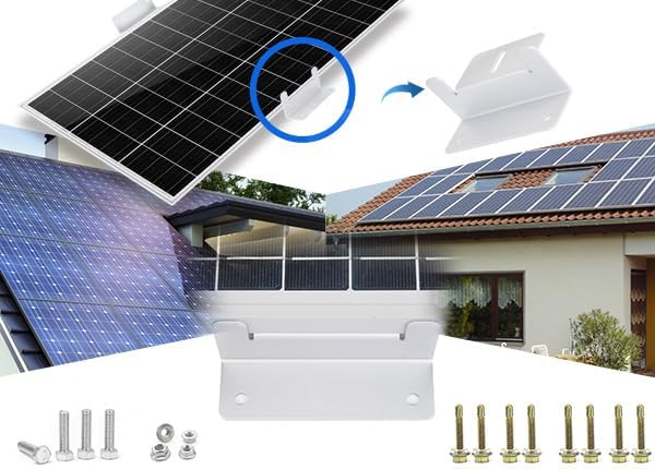 ECO-WORTHY 16 Units Solar Panel Mounting Brackets,Z Bracket Sets Lightweight Aluminum Corrosion-Free for RV, Trailer, Boat, Yachs, Wall and Other Off Gird Roof,4 Set of 4 Units