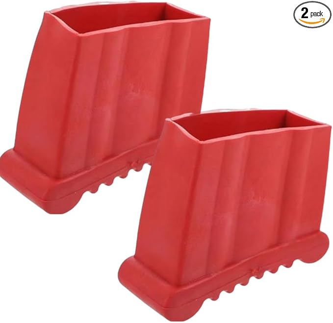 Ladder Feet-2PCS Covers Non Slip Rubber Steep Ladder Foot Pads Cushion Extension Ladder Feet Covers Security Bumpers Replacement Ladder Accessories Red, Step Ladder Rubber Feet Replacement