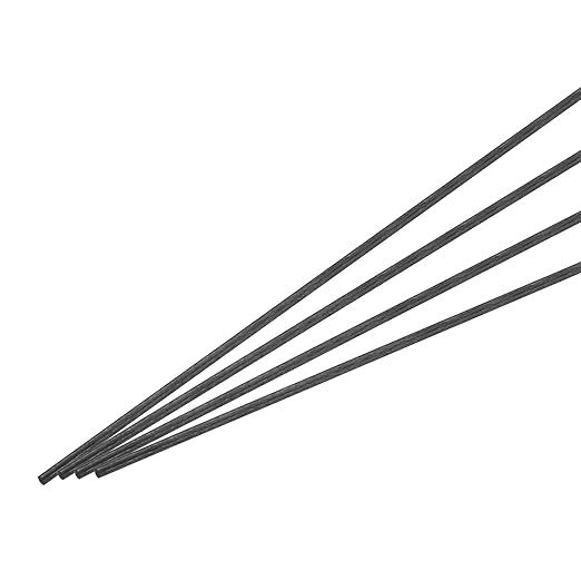 MECCANIXITY Carbon Fiber Rod, 1.5mm x 150mm Carbon Rod Bar for RC Airplane DIY Craft Kite Wing Tube Quadcopter Arm Repair Pack of 4