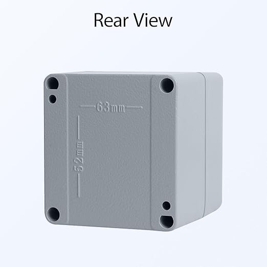 LeMotech Aluminum Alloy Metal Junction Box IP67 Waterproof Dustproof Small Electrical Box Outdoor Universal Enclosure Grey 3.1x2.9x3.1in (80x76x80mm)