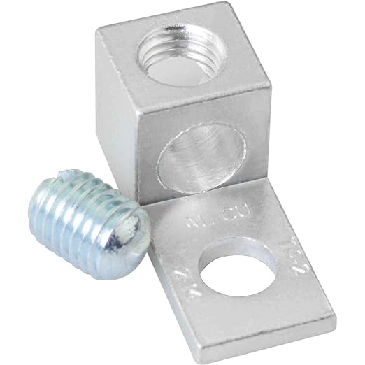 8PCS Aluminium Alloy Terminal Block Mechanical Grounding Lugs Aluminium Terminal Lugs Terminal Block Mechanical Lugs 29x13x14mm for Photovoltaic Wind Power Generating Station Laboratory