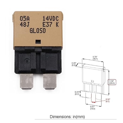 12V 5A Fuse Circuit Breaker Auto Reset ATO/ATC Low Profile Resettable Blade Fuses Kit 12 Volt DC 5 Amp for Car RV Automotive Solar Motors Boat Marine - UL Certified - 3 Pack
