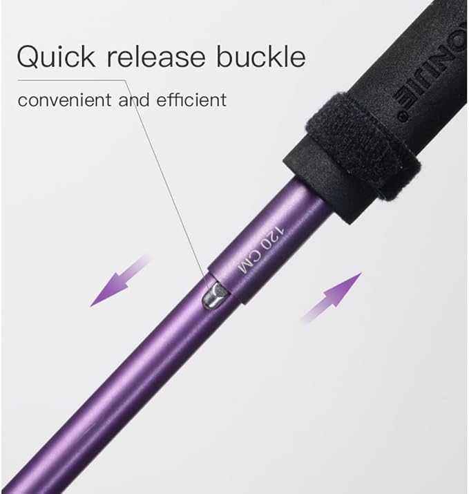 AONIJIE Trekking Poles -2 Ultralight Collapsible Carbon Fiber Hiking Poles with Anti-Shock and Quick Lock System, Folding Walking Sticks for Hiking, Camping