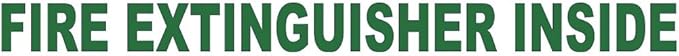 Fire Extinguisher Inside 1x12 Trucking Business Vinyl Decal Sticker Green