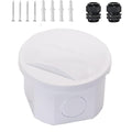 Junction Box, Zulkit Project Box with Reserved Holes IP55 Waterproof Dustproof Electrical Box ABS Plastic Project Enclosure White D3.1 x H2