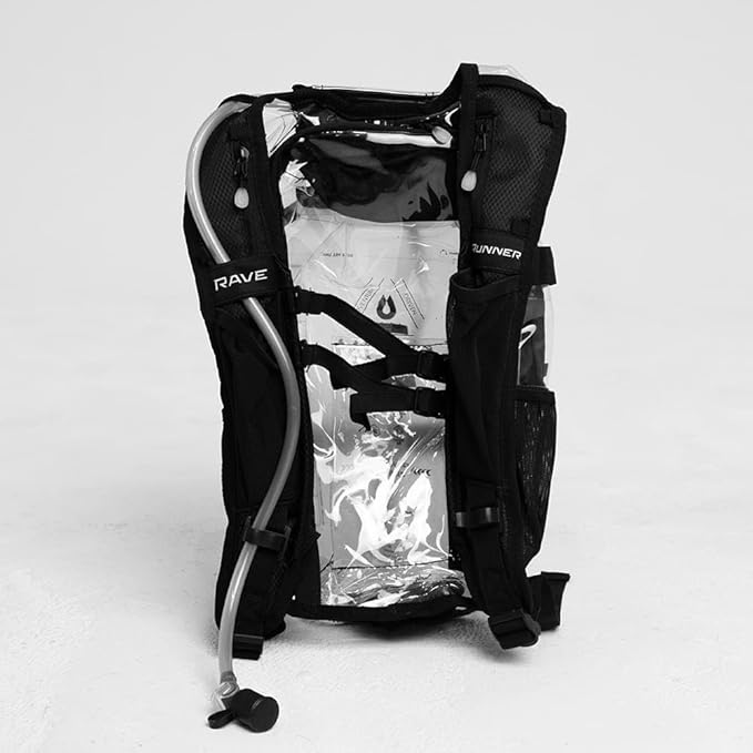 RAVERUNNER® Anti-Theft Hydration Backpack | Festival Approved Rave Backpack for Concert Goers, Leak-Free Festival Water Backpack for EDC, Rave Hydration Pack