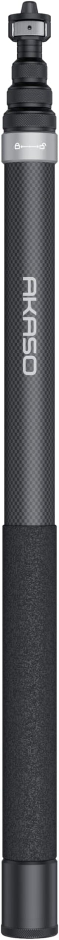 AKASO 118"/3m Invisible Selfie Stick - Carbon Fiber Extension Pole for Insta360 X5/X4/X3, DJI Osmo 360, GoPro Hero 13/12/11, AKASO 360/EK7000/EK7000 Pro, Brave 4/4 Pro, Brave 7/7 LE Action Camera