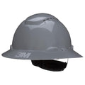 3M Hard Hat SecureFit H-808SFV-UV, Grey, Vented Full Brim Style Safety Helmet with Uvicator Sensor, 4-Point Pressure Diffusion Ratchet Suspension, ANSI Z87.1