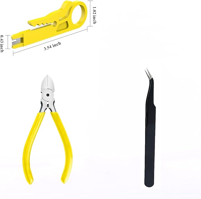 Coaxial Cable Tool Kit - BNC Crimp tool for RG58, RG59, RG62, RG174, 20PCS BNC Male Crimp Connectors for RG58 and 10PCS Female to Female Connectors, Heat Shrink Tubing Cable Tester, Stripper