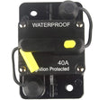 40 Amp Circuit Breaker DC 12V -48V Waterproof 30A-300A Manual Reset Fuse Inverter for Trolling Motor Auto Car RV Marine Boat Current Overload Protection (40A)