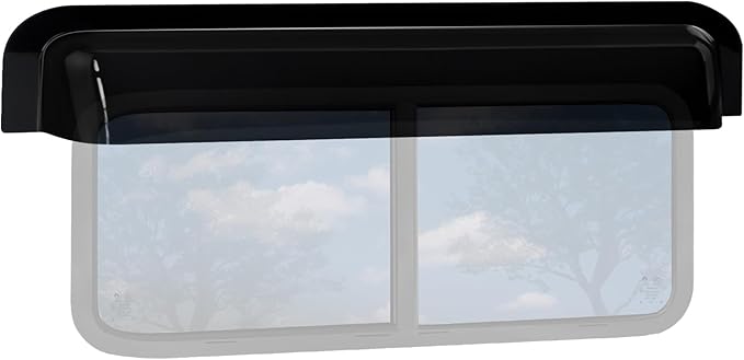 RV Window Rain Deflector Guard&Sun Visor Deflector,RV Window Visor Rain Guard,RV Window Blade Rain Sunroof Deflector Fit 60 inch Wide RV Sliding Window,Deflects Rain&Sun Protection for RV Window