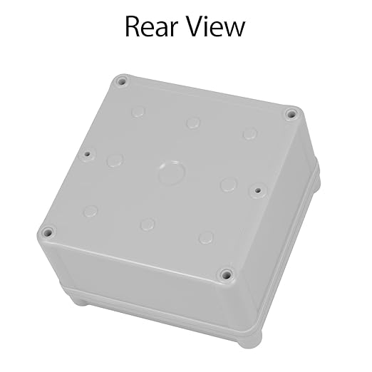 Junction Box，4.9"x 4.9"x 3" Outdoor Electrical Box with Mounting Plate, IP67 Dustproof Waterproof ABS Plastic Project Box, DIY Electrical Enclosure Gray (125x 125x 75 mm)