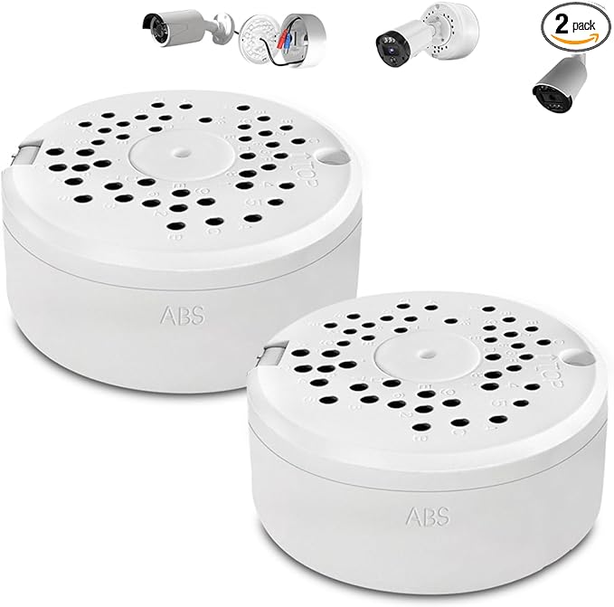 【ABS IP54 Waterproof】 Universal Bullet Camera Junction Box, CCTV Cameras Mounting Bracket, Hide The Cable Boxes