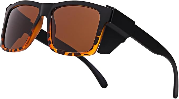 ANSI Z87 Safety Sunglasses UV400 Polarized Removable Side Shields Durable Protective Eyewear Construction