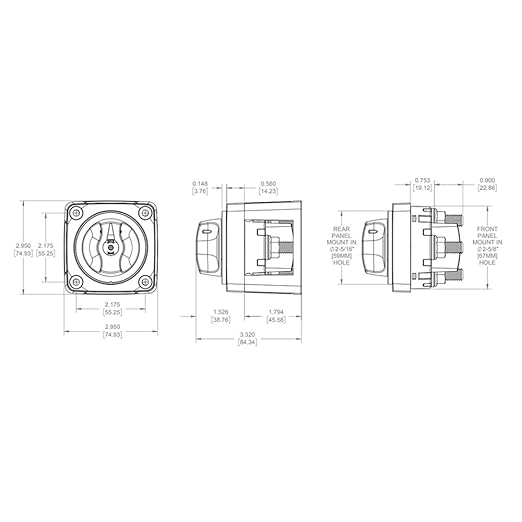 Blue Sea Systems Mini Dual Circuit Battery Switch, Red, 6010 m‑Series