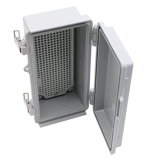 Electrical Waterproof Custom Junction Box, Outdoor Hinged Clear Cover Stainless Steel Buckles, Plastic Enclosure Weatherproof Box IP67 Case 7.9 * 3.9 * 2.8(200×100×70mm)