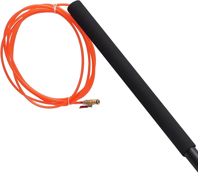 Water Fed Pole Kit, 24 Feet Reach Solar Panel Cleaning Brush & Pole Kit, Water Fed Cleaning System, Outdoor Window Cleaner, with Squeegee