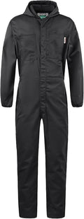 Men's Long Sleeve Zip-Front Coverall Lightweight Work Coveralls Mechanic Overall Jumpsuit with Hood