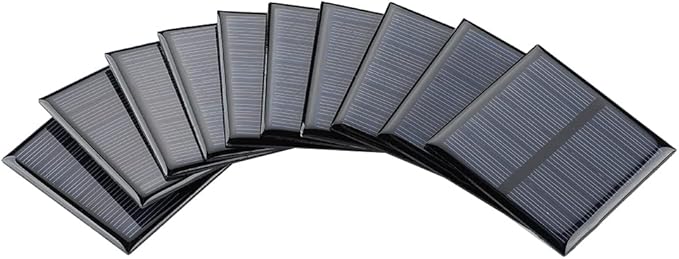 SUNYIMA 10Pcs 5.5V 80mA Mini Solar Panels 2.36"x2.36" for DIY Electric Toy Materials Photovoltaic Cells Solar DIY System Kits