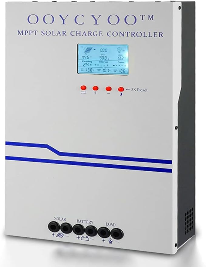 100 Amp MPPT Charge Controller MPPT 12V 24V 36V 48V Auto, 100amp Solar Charge Regulator Max 150V w/LCD Display Work with AGM, Gel, Flooded and Lithium, Max Input Power 5000W