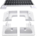 4pcs Solar Panel Mounting Brackets Kit, Dill-Free, UV Resistant, for RV, Truck, Camper, Boat (4 pcs Corner mounting Brackets, White)