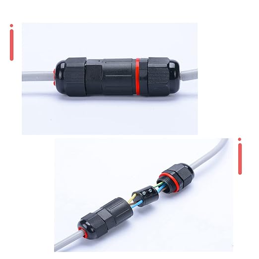 COMOPEZ Electrical Junction Box IP68 Waterproof 3 Way Cable Connector Wire Range 3-10MM, 6-11MM, External Coupler for 0.5-2.5MM Electric Power Cord Boxes for Indoor Underground (5PCS)