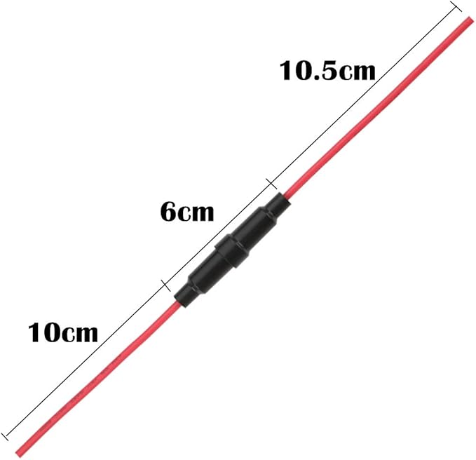 5pcs 6x30mm AGC Fuse Holder Inline Screw Type with 16 AWG wire + 100pcs 6x30mm Fast-blow Glass Fuses Quick Blow Car Glass Tube Fuses Assorted Kit (0.5A 1A 2A 3A 4A 5A 6A 8A 10A 15A)