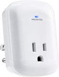 SURAIELEC Surge Protector, 1225J Wall Surge Protector Outlet with 900V VPR, Ground Protected Light Indicator for TV, Fridge, Microwave, Garage, Computer, Workshop and Gaming Devices, 15A/1875W, 1 Pack
