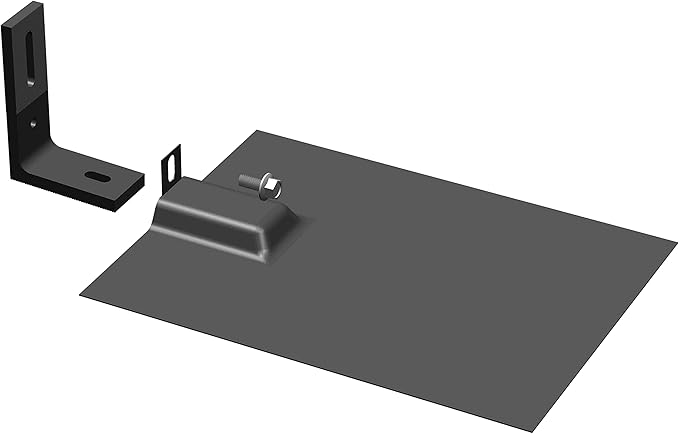 Pack 10 Black L-Foot with Flashing for Solar Panel PV Module Mounting Racking Installation