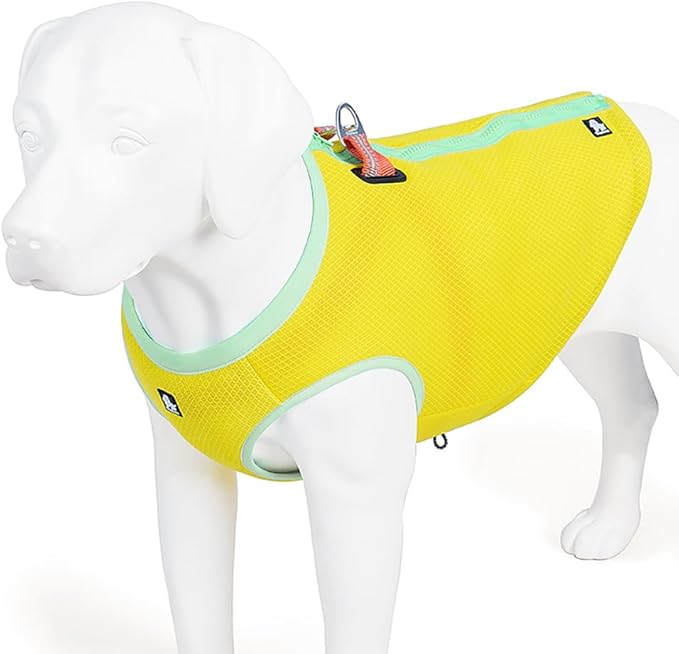 SGODA Dog Cooling Vest Harness Cooler Jacket Yellow X-Large