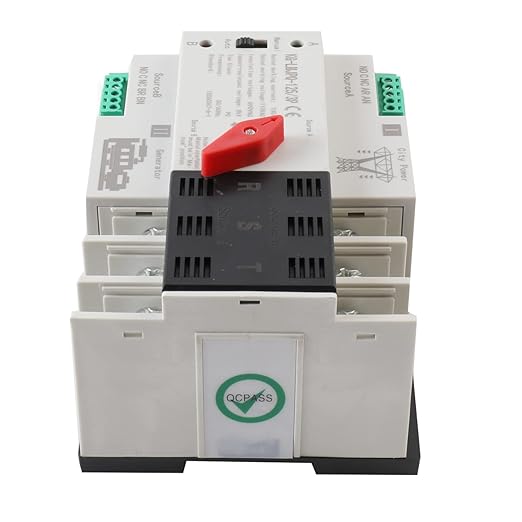3P 100A Dual Power Automatic Transfer Switch 110V Generator Changeover Switch Tools Dual Power Transfer Switch Din Rail Mounting Type 50HZ/60HZ