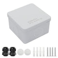 LeMotech Junction Box, Electrical Box IP65 Water Resistant Dustproof ABS Plastic Project Enclosure for Electronics White 3.1 x 3.1 x 1.9 inch