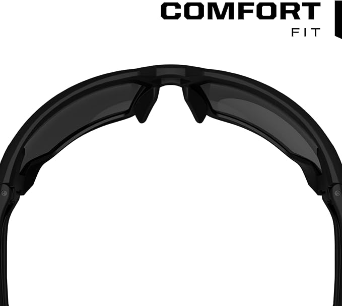Mechanix Wear: Vision Type-X Safety Glasses with Advanced Anti Fog, Scratch Resistant, Black Frame, Protective Eyewear, Lightweight Glasses, Ventilated Temples, For Outdoor Use (Fire Mirror Lens)