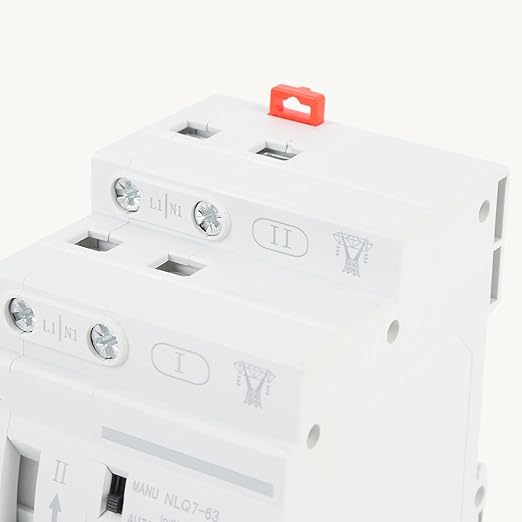 ATS Power Automatic Transfer Switch 32A Construction, Easy Installation for Home and Office Applications (110VAC)