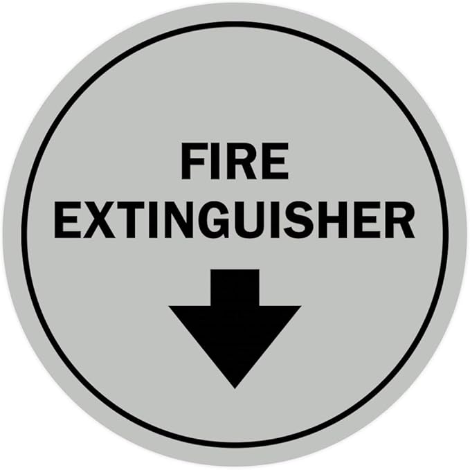 Signs ByLITA Circle Fire Extinguisher Sign (Lt Gray) - Small