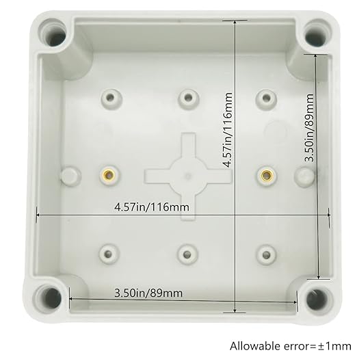 Zulkit Junction Box ABS Plastic Dustproof Waterproof IP67 Junction Boxes Universal Electrical Project Enclosure DIY Electronic Project Box Grey 4.92 x 4.92 x 2.95 inch (125 x 125 x 75 mm)