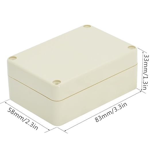 LeMotech Waterproof Dustproof IP65 ABS Plastic Junction Box Universal Electric Project Enclosure Pale Gray 3.3 x 2.3 x 1.3 inch (83 x 58 x 33 mm)